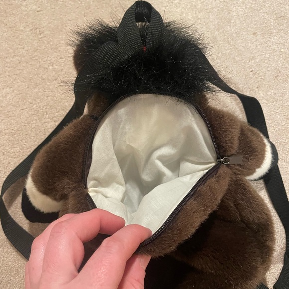 Plush Horse Backpack for Kids - Brown and Black - Picture 8 of 10